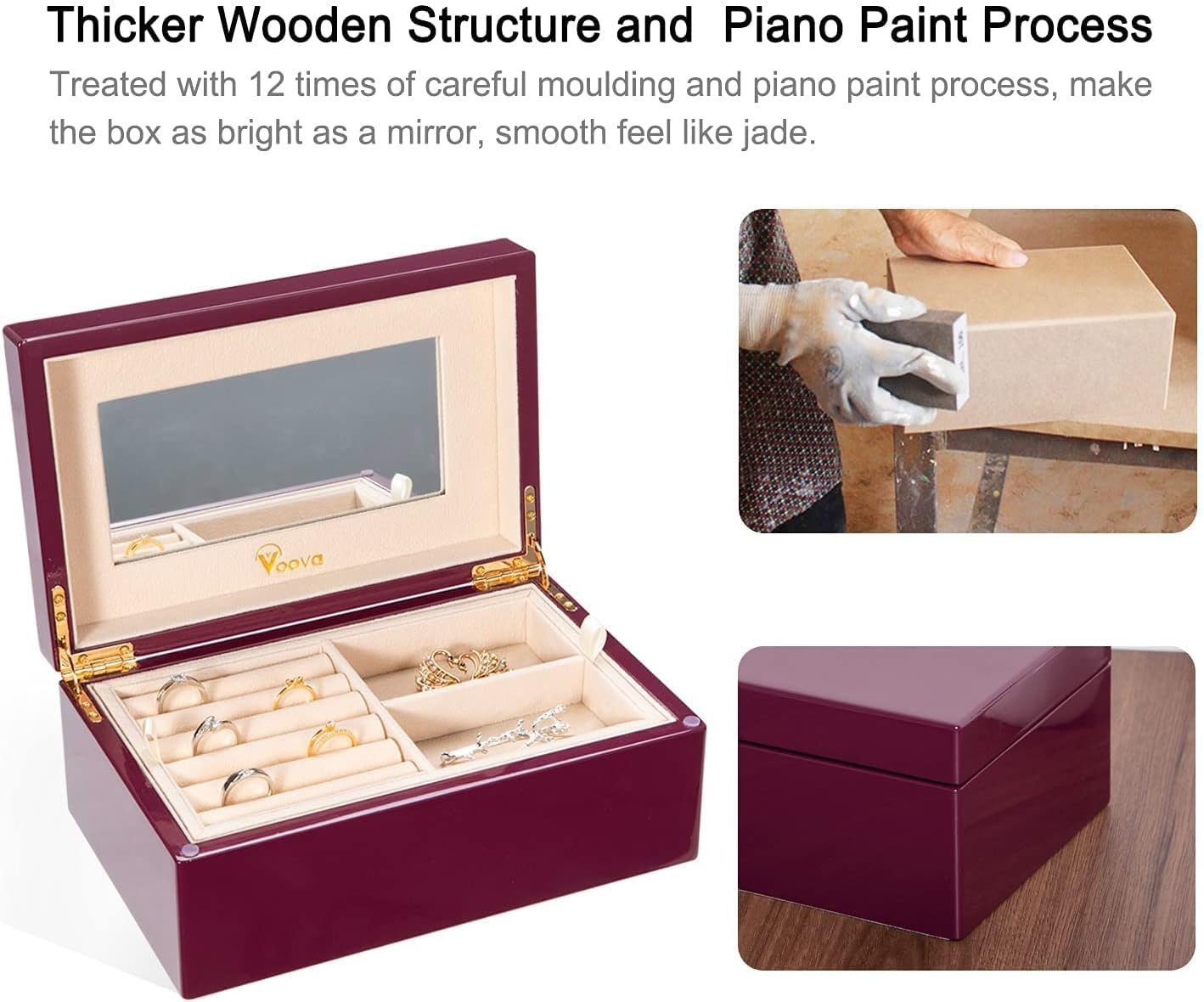 Voova Wooden Jewelry Box Organizer Review